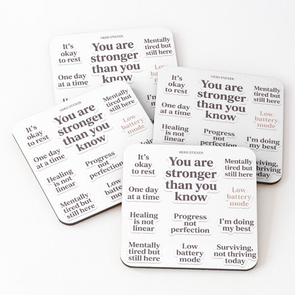 Item preview, You Are Stronger Than You Know Sticker Pack designed and sold by Softbear Atelier.