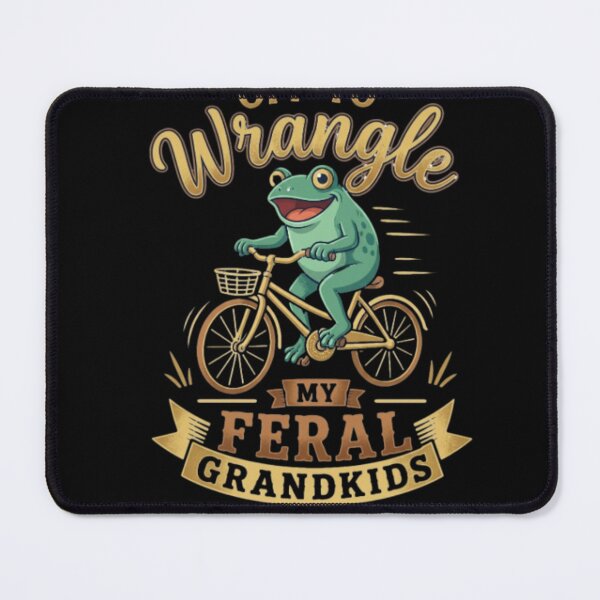 Item preview, Off To Wrangle My Feral Grandkids Funny Frog Bike T-Shirt designed and sold by happyshirt27.