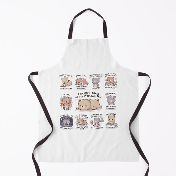 Item preview, I Am Once Again Mentally Unavailable Bear Pack Sticker designed and sold by Softbear Atelier.