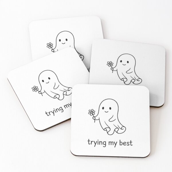 Item preview, Trying My Best Minimalist Ghost designed and sold by krish-prints.