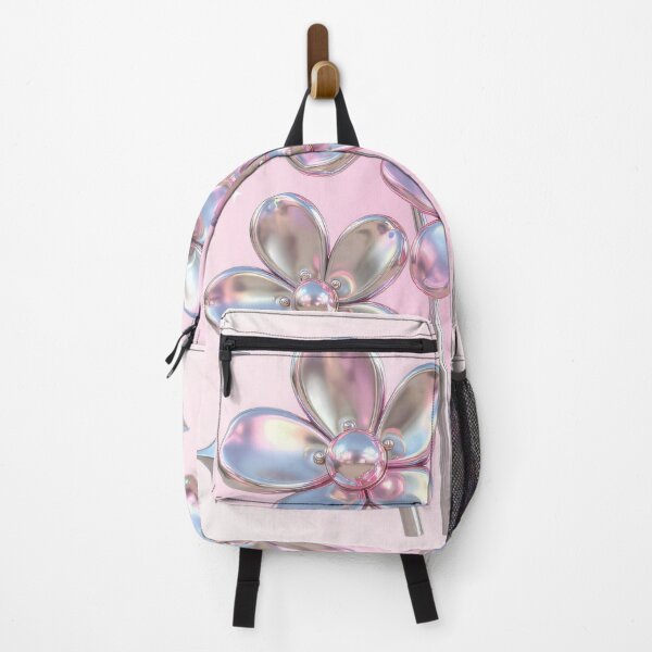 Item preview, Holographic Chrome Flowers Bouquet Y2K Aesthetic Art designed and sold by Fariks.