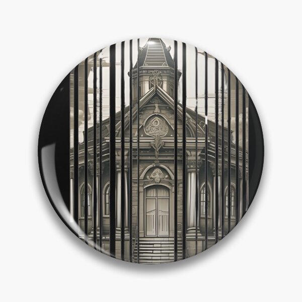 Item preview, Gothic Cathedral Architecture Art, Vertical Slats Church Landscape designed and sold by DarkOriginArts.