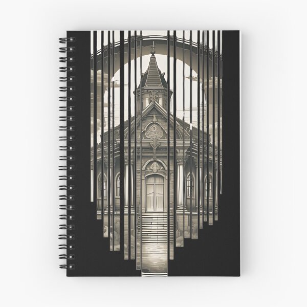 Item preview, Gothic Cathedral Architecture Art, Vertical Slats Church Landscape designed and sold by DarkOriginArts.