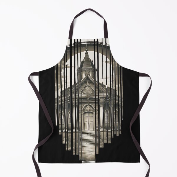 Item preview, Gothic Cathedral Architecture Art, Vertical Slats Church Landscape designed and sold by DarkOriginArts.