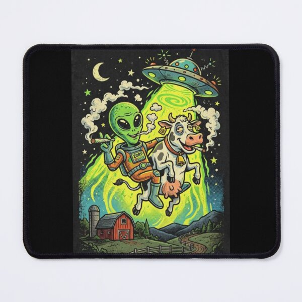 Item preview, Smoking Alien UFO designed and sold by ALL ART .