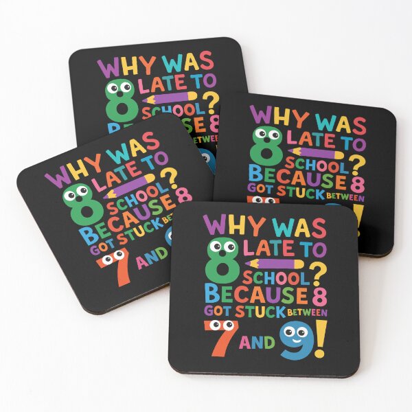 Item preview, Why Was 8 Late To School Funny Maths Joke Number Day designed and sold by MysticMirth.