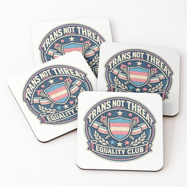 Item preview, Trans Not Threat Varsity Equality Club Patch  designed and sold by AMICO77.