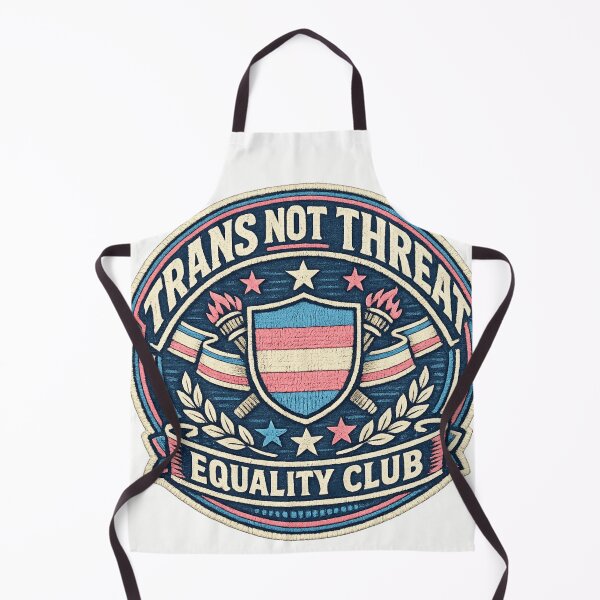 Item preview, Trans Not Threat Varsity Equality Club Patch  designed and sold by AMICO77.