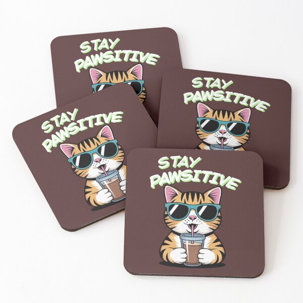 Item preview, Stay pawsitive Home is where the cat is Gifs for Cat Lover designed and sold by MalwasBasket.