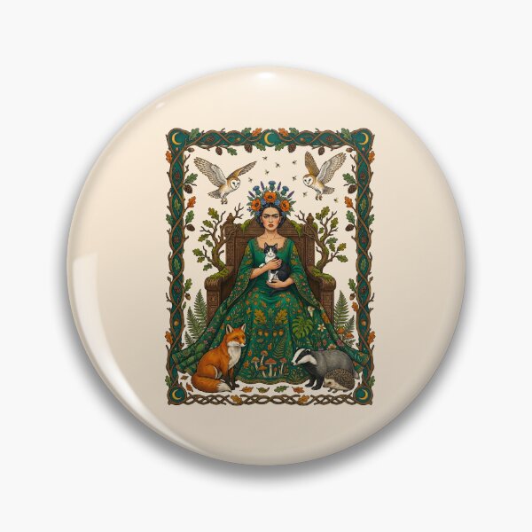 Item preview, Frida Kahlo Throne With Forest Animals designed and sold by TeeARTHY.
