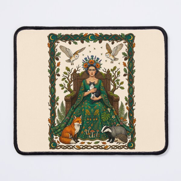Item preview, Frida Kahlo Throne With Forest Animals designed and sold by TeeARTHY.