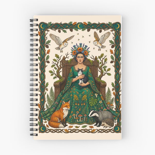 Item preview, Frida Kahlo Throne With Forest Animals designed and sold by TeeARTHY.