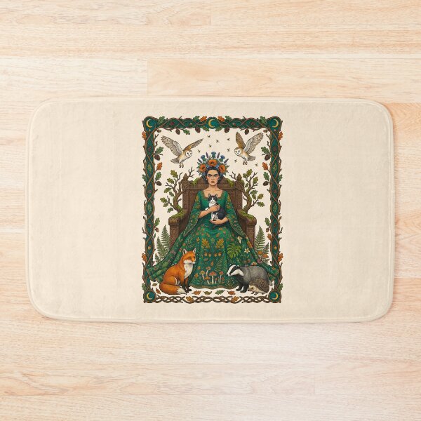 Item preview, Frida Kahlo Throne With Forest Animals designed and sold by TeeARTHY.