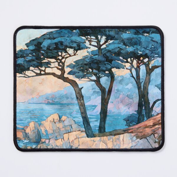 Item preview, Monterey Cypress Trees Coastal Watercolor designed and sold by Janine Aykens.