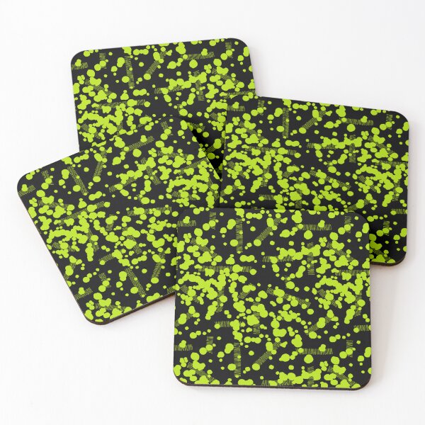 Item preview, Dashes and Dots Black and Green pattern designed and sold by LAEC-Shop.