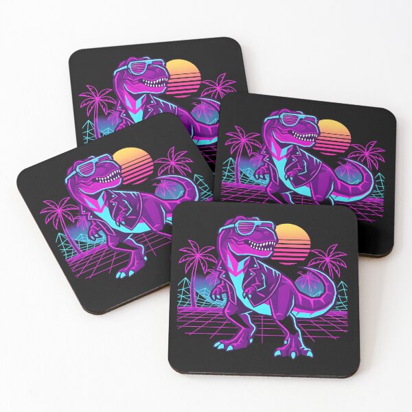 Item preview, Synthwave T-Rex Dinosaur Retrowave Neon designed and sold by BlueCoyoteDigital.