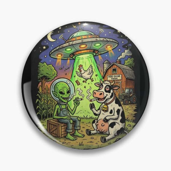 Item preview, Smoking Alien UFO designed and sold by ALL ART .