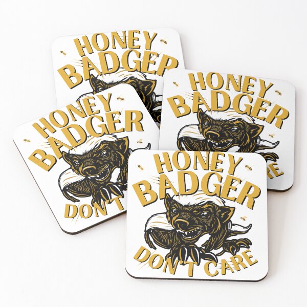 Item preview, Honey Badger Don't Care Shirt – Funny Aggressive Animal Retro Vintage Graphic Tee designed and sold by Smile Shop ⭐⭐⭐⭐⭐.