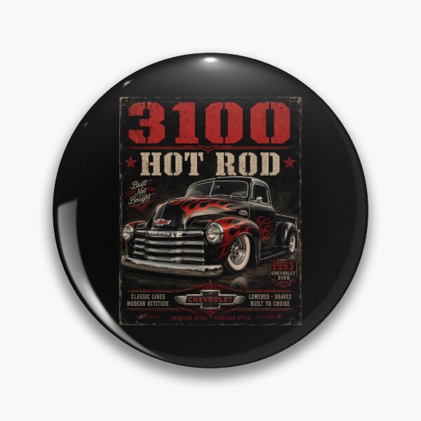 Item preview, 1953 Chevrolet 3100 Hot Rod Custom Pickup Truck Flames Vintage Art designed and sold by TheArtOfCar.