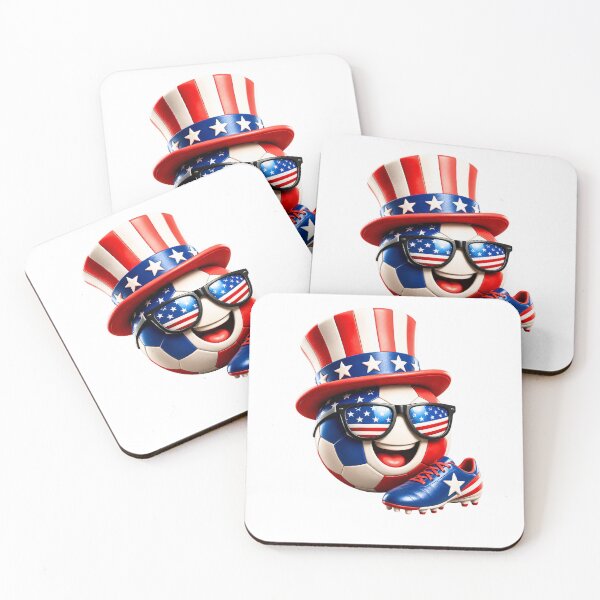 Item preview, Patriotic Soccer Ball Cartoon USA Sports Graphic designed and sold by ArtSpark Studio.