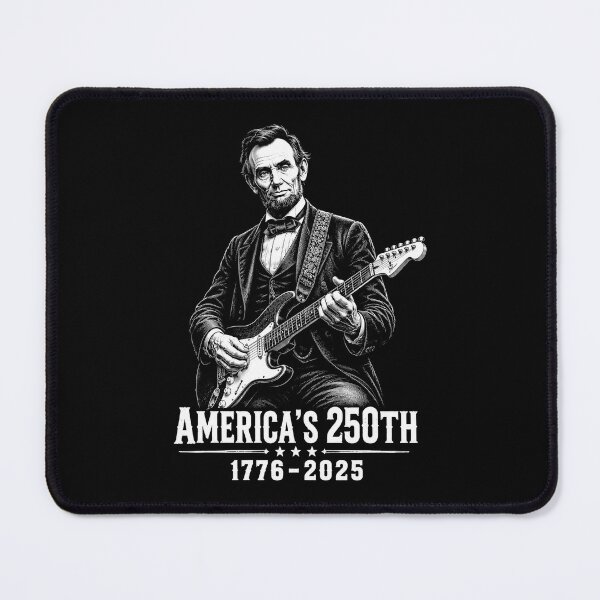 Item preview, America's 250th Abraham Lincoln Playing Guitar Retro Vintage designed and sold by Kladhadredo.