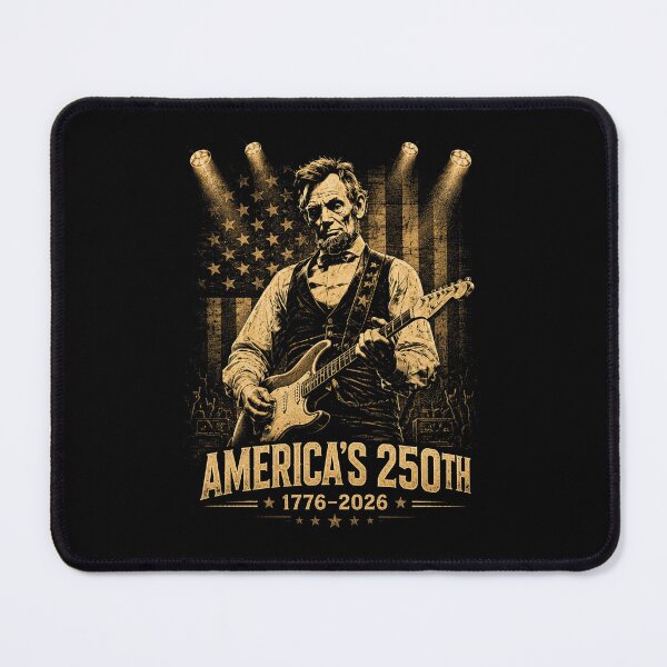 Item preview, America's 250th Abraham Lincoln Playing Guitar Retro Vintage designed and sold by Kladhadredo.