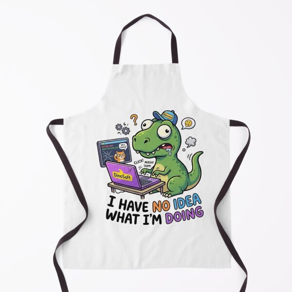 Item preview, Funny Dinosaur Programmer I Have No Idea What Im Doing designed and sold by JeevanStickers.