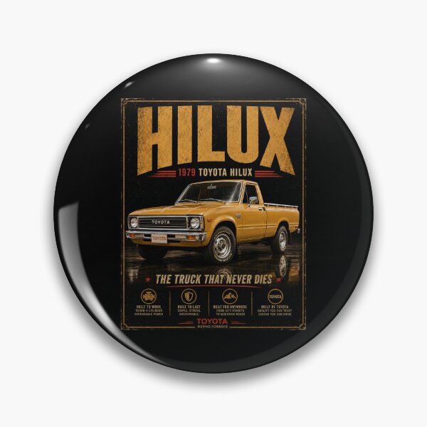 Item preview, 1979 Toyota Hilux Classic Indestructible Japanese Pickup Truck Vintage Art designed and sold by TheArtOfCar.