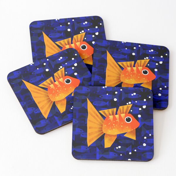 Item preview, Colourful Goldfish in Dark Waters designed and sold by Andrew  Hitchen.