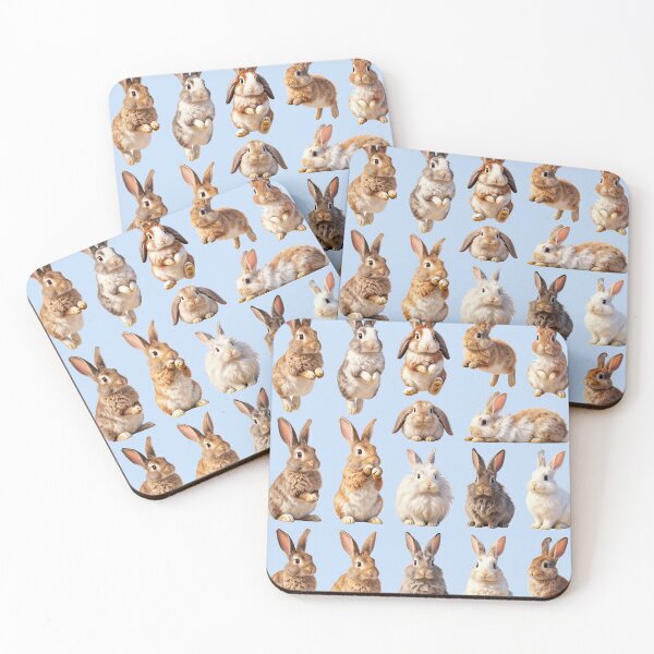 Item preview, bunny rabbits version 5 blue designed and sold by TerenceLacey.