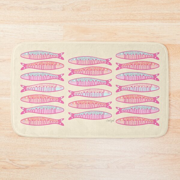 Item preview, Pink Sardines Coastal Illustration designed and sold by anigui.