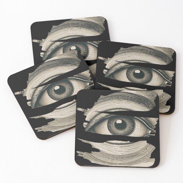 Item preview, Gothic All-Seeing Eye Patch, Dark Fantasy Mystical Eye Engraving designed and sold by DarkOriginArts.