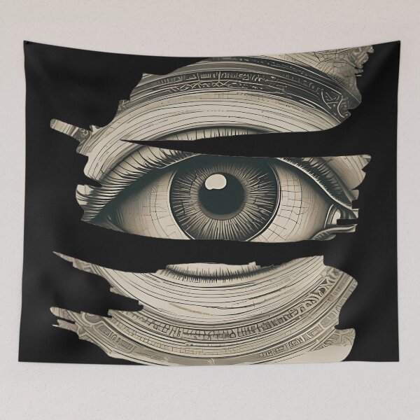 Item preview, Gothic All-Seeing Eye Patch, Dark Fantasy Mystical Eye Engraving designed and sold by DarkOriginArts.