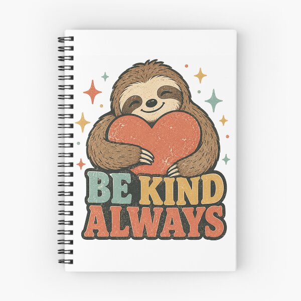 Item preview, Be Kind Always Sloth Heart Love designed and sold by PixelModeShop.