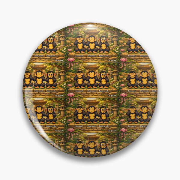 Item preview, The three wise monkeys—Mizaru, Kikazaru, and Iwazaru see no evil, hear no evil, speak no evil," designed and sold by The Art Queen Of Michigan .