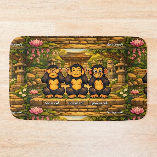 Item preview, The three wise monkeys—Mizaru, Kikazaru, and Iwazaru see no evil, hear no evil, speak no evil," designed and sold by The Art Queen Of Michigan .