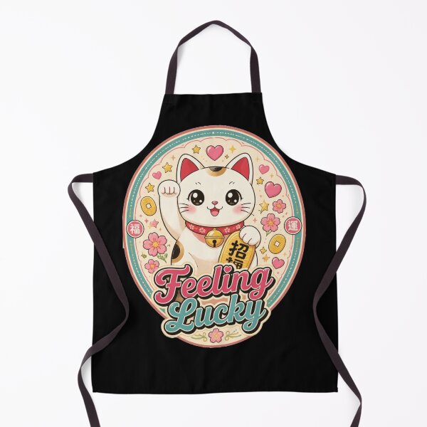 Item preview, Feeling Lucky | Cute Retro Lucky Cat Vintage retro-style Maneki-neko art designed and sold by HOODYBUDSTYLES.