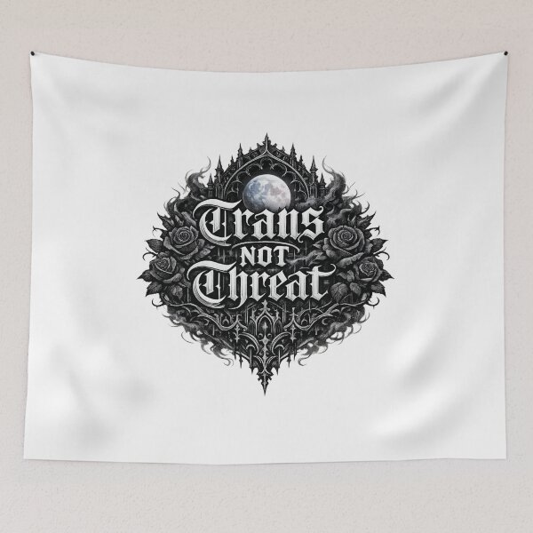 Item preview, Trans Not Threat Gothic Blackletter Protest designed and sold by AMICO77.