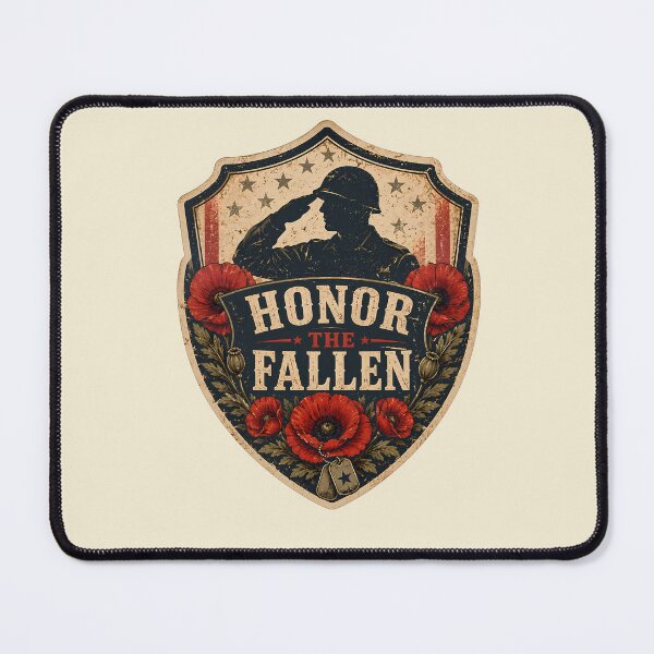Item preview, Memorial Day Honor The Fallen Patriotic Tribute Shield designed and sold by MythicCotton.