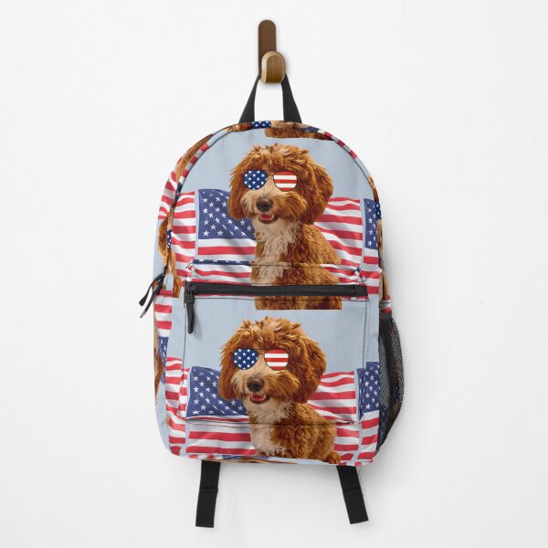 Item preview, Patriotic Pup - Leo Dog with flag and sunglasses designed and sold by Doodles Down South.