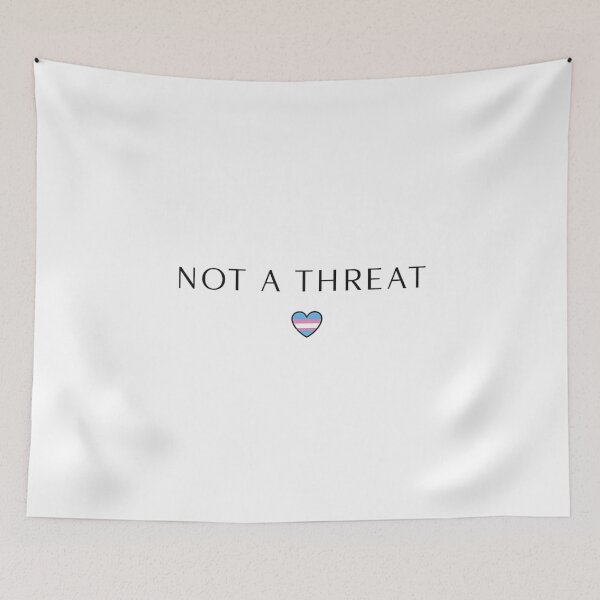 Item preview, Not A Threat Minimalist Trans Rights Typography designed and sold by AMICO77.