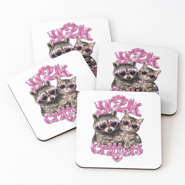 Item preview, Y2K Glitter Raccoon & Cat T-Shirt | Sparkly Y2K Aesthetic designed and sold by Ashley critters.