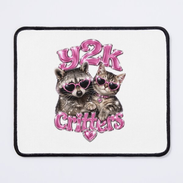 Item preview, Y2K Glitter Raccoon & Cat T-Shirt | Sparkly Y2K Aesthetic designed and sold by Ashley critters.