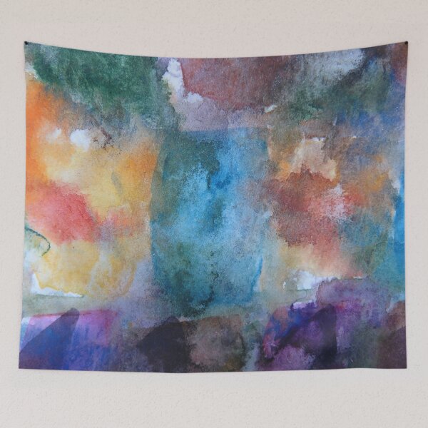 Item preview, Summer Gardens abstract watercolor painting closeup #3 designed and sold by ChillonLeachArt.