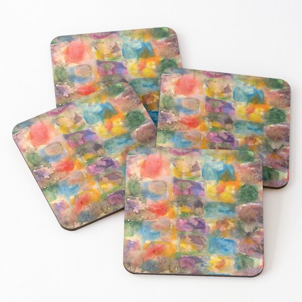 Item preview, Summer Gardens abstract original watercolor painting designed and sold by ChillonLeachArt.