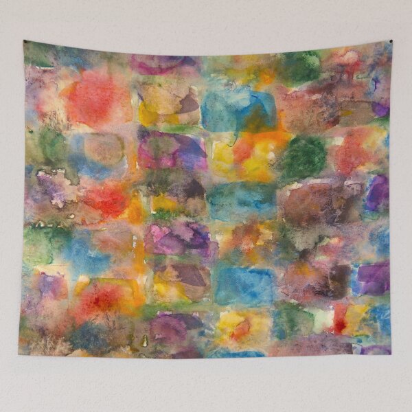 Item preview, Summer Gardens abstract original watercolor painting designed and sold by ChillonLeachArt.