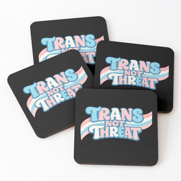 Item preview, Trans Not Threat Retro 70s Pride Typography designed and sold by AMICO77.