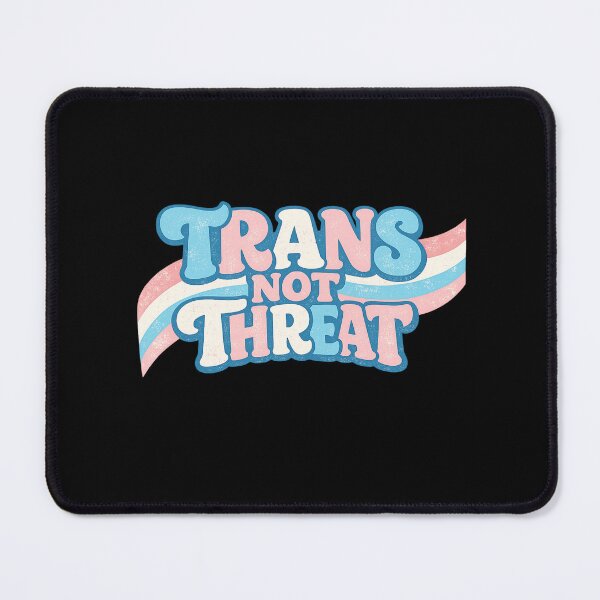 Item preview, Trans Not Threat Retro 70s Pride Typography designed and sold by AMICO77.