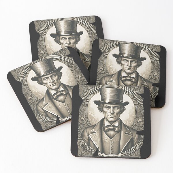Item preview, Victorian Gentleman Top Hat Portrait, Steampunk Dark Academia Engraving designed and sold by DarkOriginArts.