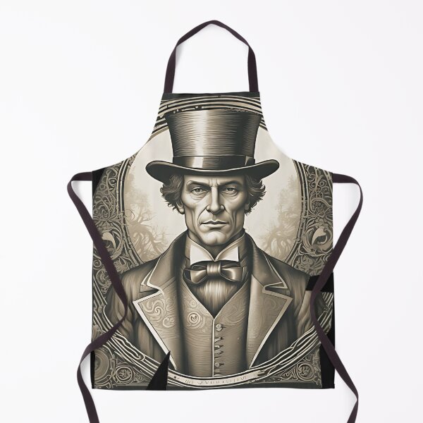 Item preview, Victorian Gentleman Top Hat Portrait, Steampunk Dark Academia Engraving designed and sold by DarkOriginArts.